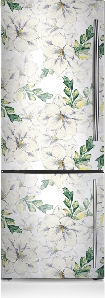 Kühlschrank Aufkleber Kühlschrankmagnete Dekoration Kühlschrankfolie 70x190 cm - Freesia-Blumen