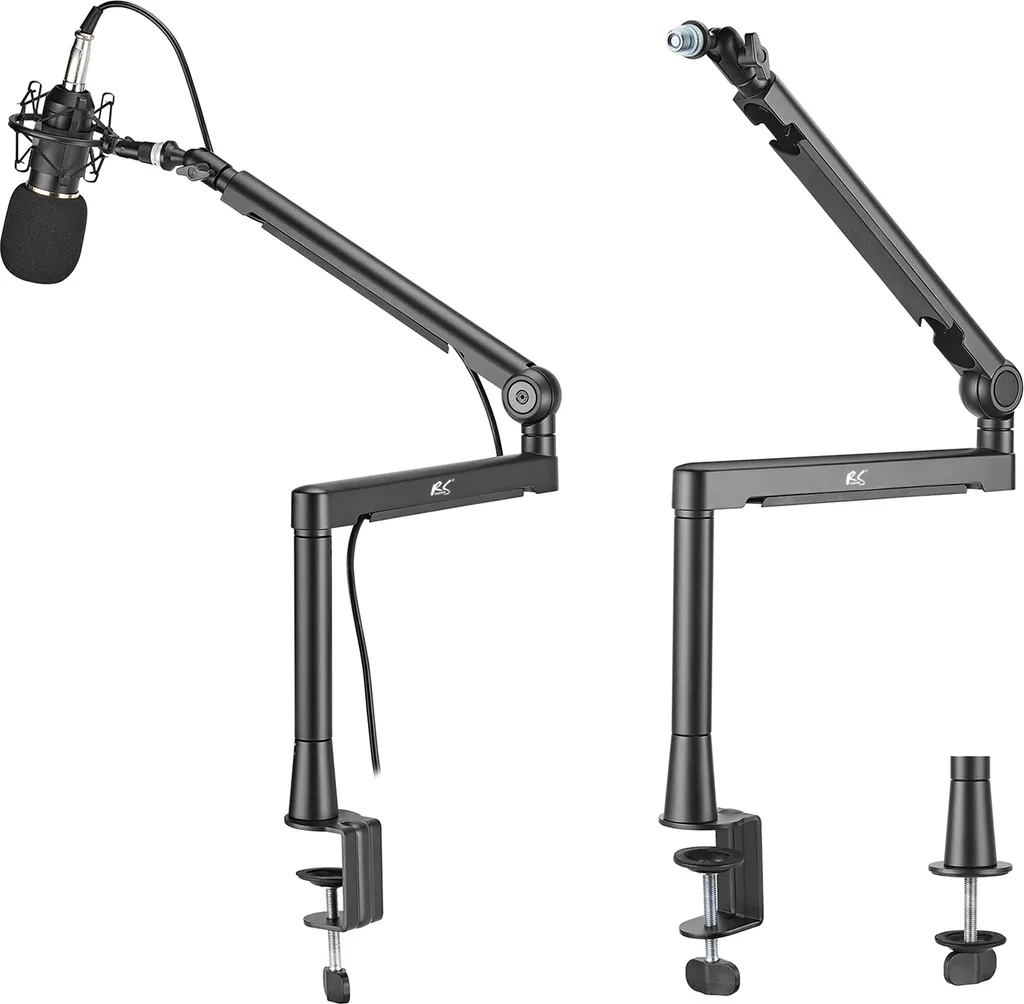 Support de microphone articulé NanoRS RS471 professionnel noir mat