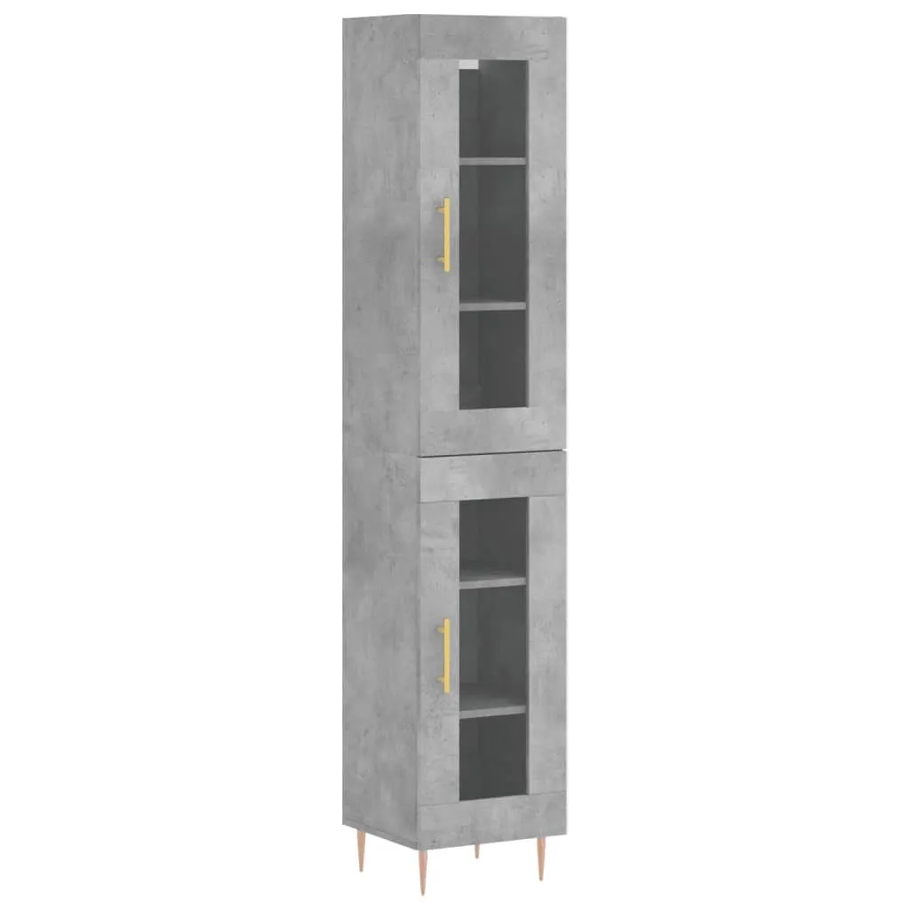 SYFAX™ Mobile Credenza 34,5x34x180 cm Grigio Cemento - Arredo Casa