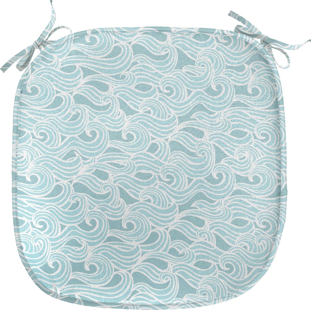 ABAKUHAUS Wasser Polster für Esszimmerstühle, Antike Viktorianischen Stil, Dekoratives wasserfestes Kissen mit Riemen für Küchensitze, 40 cm x ...