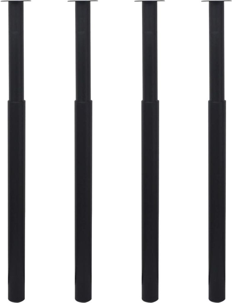 Teleskopowe nogi do stołu, 4 szt., czarne, 710-1100 mm Zdjęcie produktu 