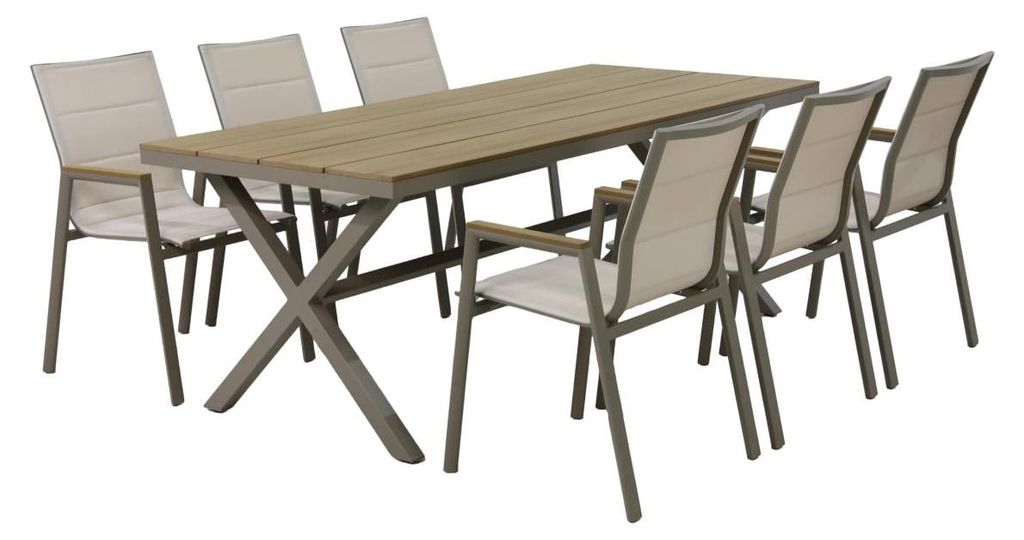 Primaster Garten-Essgruppe Milos 6 Personen Aluminium Produktbild 