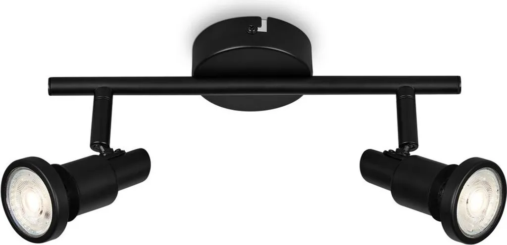 Briloner Lampada LED Bagno IP44 Nero Opaco - Faretto Orientabile GU10