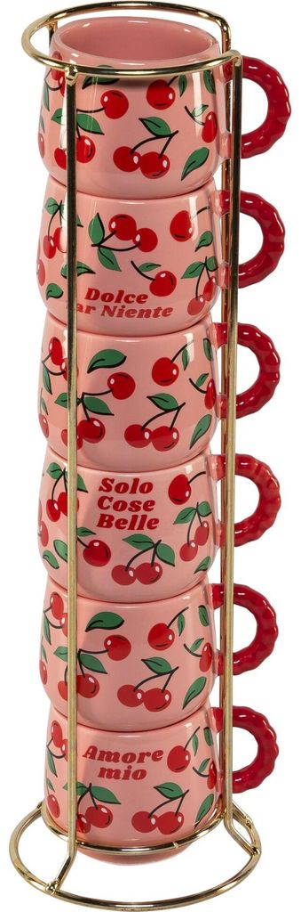 Bialetti kit 6 tasses avec supp. métallique mercato della Image du produit 