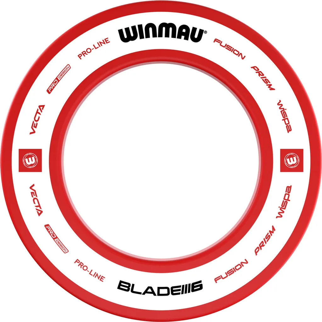 Contour de Cible de Fléchettes Winmau Pro-Line 2.0 Rouge pour Intérieur