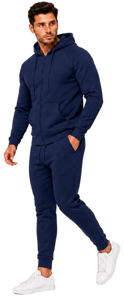 Herren Jogginganzug einfarbig 100% BW 586 Navy XL Produktbild 