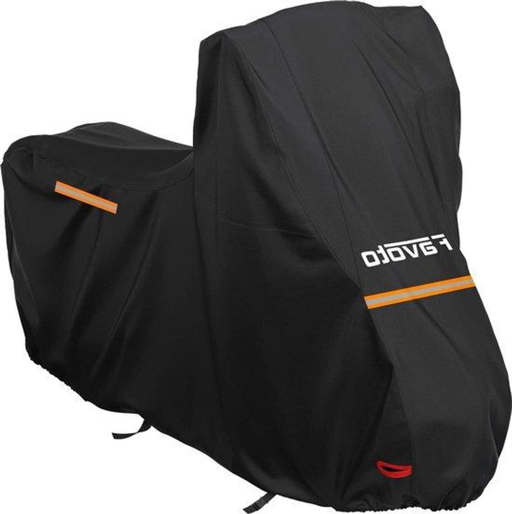 Wasserdichte Motorradabdeckung 210D Oxford Schwarz 265cm