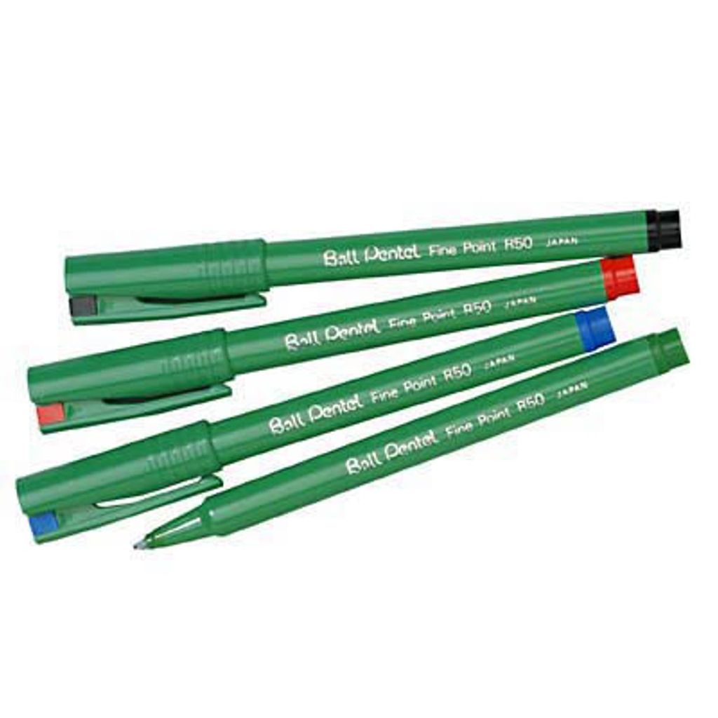 Pentel Ball R50 Tintenroller grün 0,4 mm, Schreibfarbe: farbsortiert, 12 St.