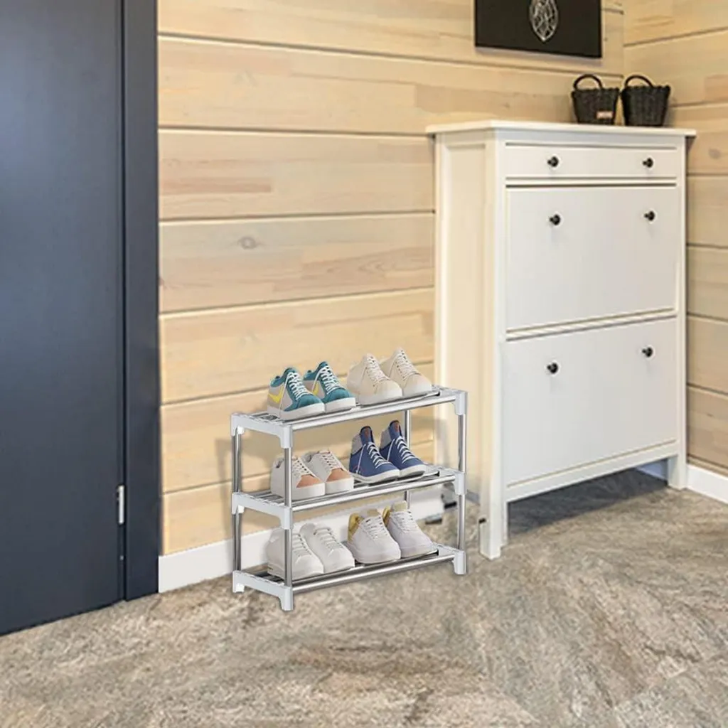 Rangement chaussures gain de place 3 niveaux pour petits espaces - 4