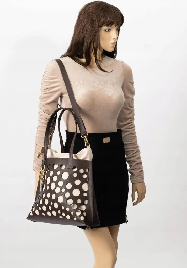Borsa Laura Biaggi Beige Spaziosa | Ideale per Lavoro e Shopping - 11