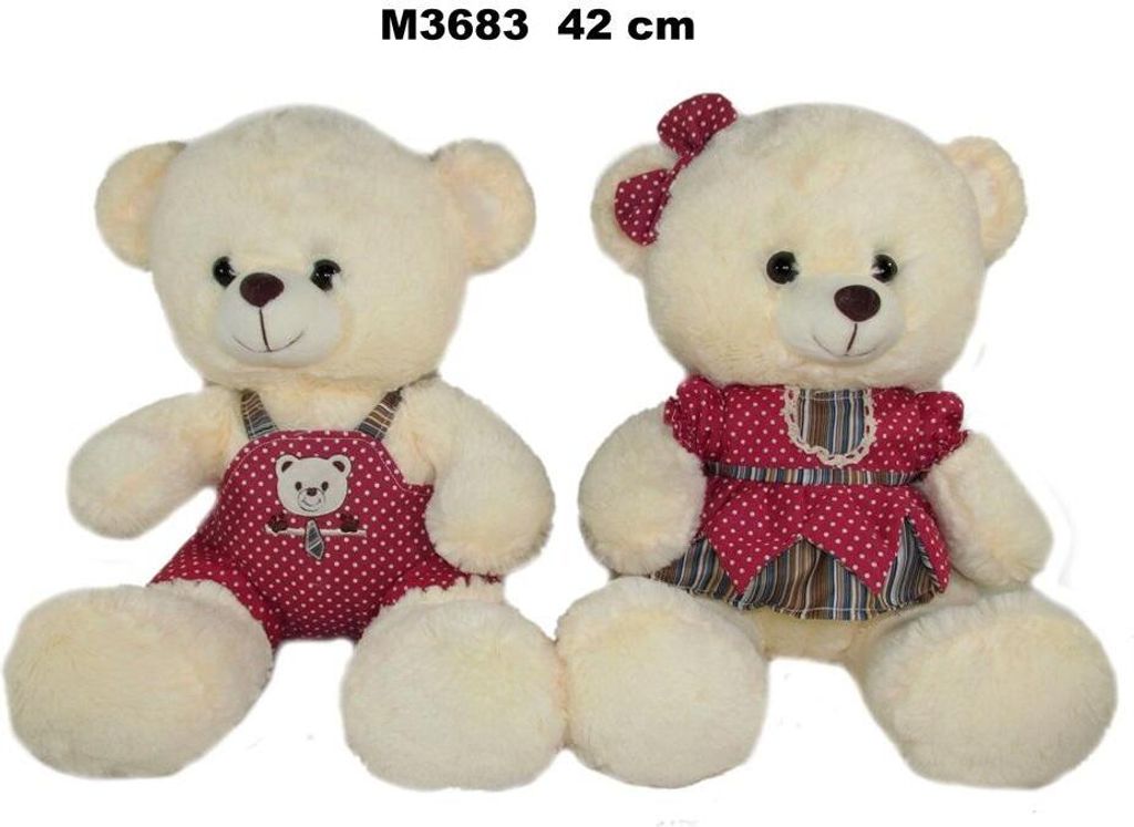 Teddybär-Maskottchen 42cm sitzend in Kleidung 162762 SunDay mix Preis pro 1 Stück