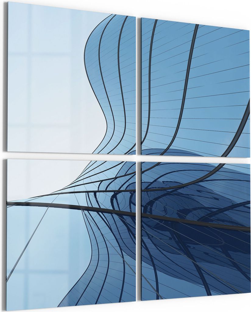 DEQORI Glasbild Echtglas 4x50x50 cm 'Spiegelfläche an Produktbild 