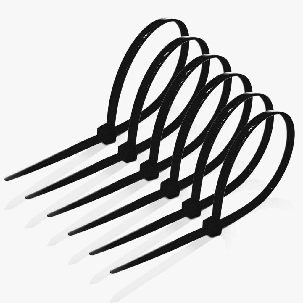 packivo Kabelbinder Industriequalität Farbauswahl - 150mm x 2,5mm, Schwarz