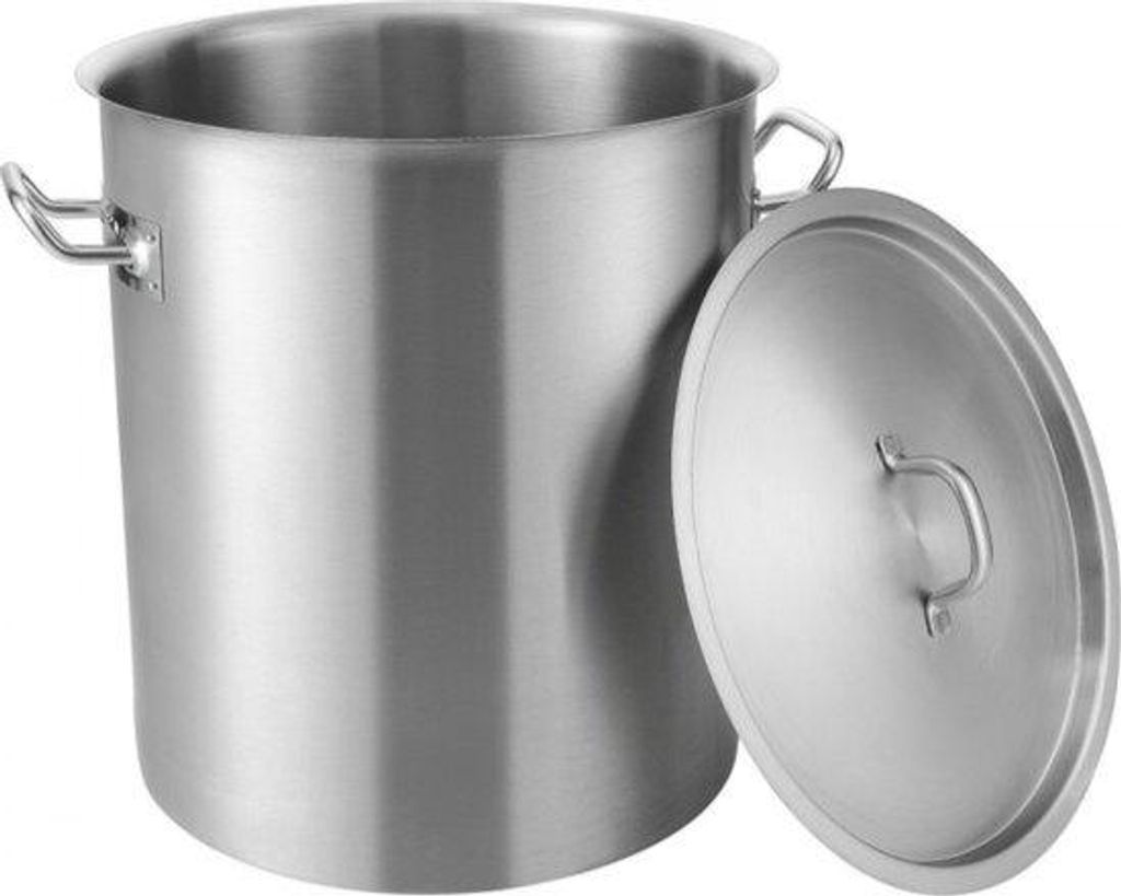 Edelstahl-Kochtopf – 39,7 l – induktionsgeeignet – großer Suppentopf
