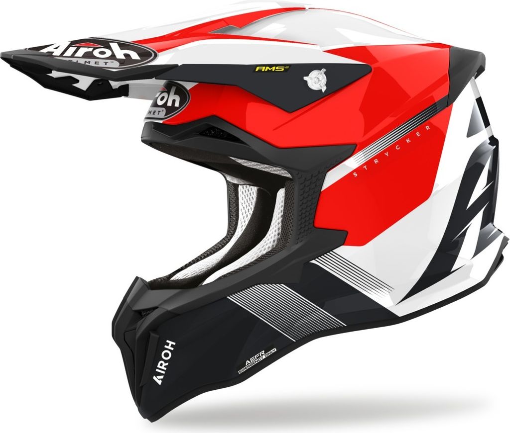 Crosshelm Schutzhelm Motorradhelm Quadhelm AIROH Strycker Blazer Rot Größe XS