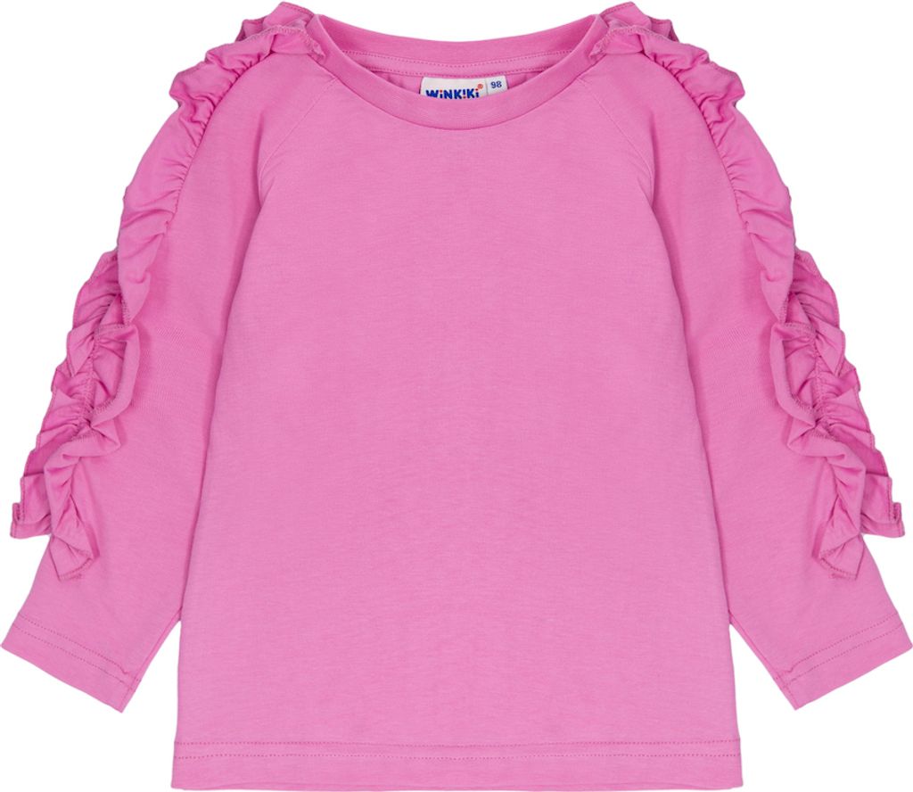 Mädchen-T-Shirt langärmlig Basic - Rosa - 116
