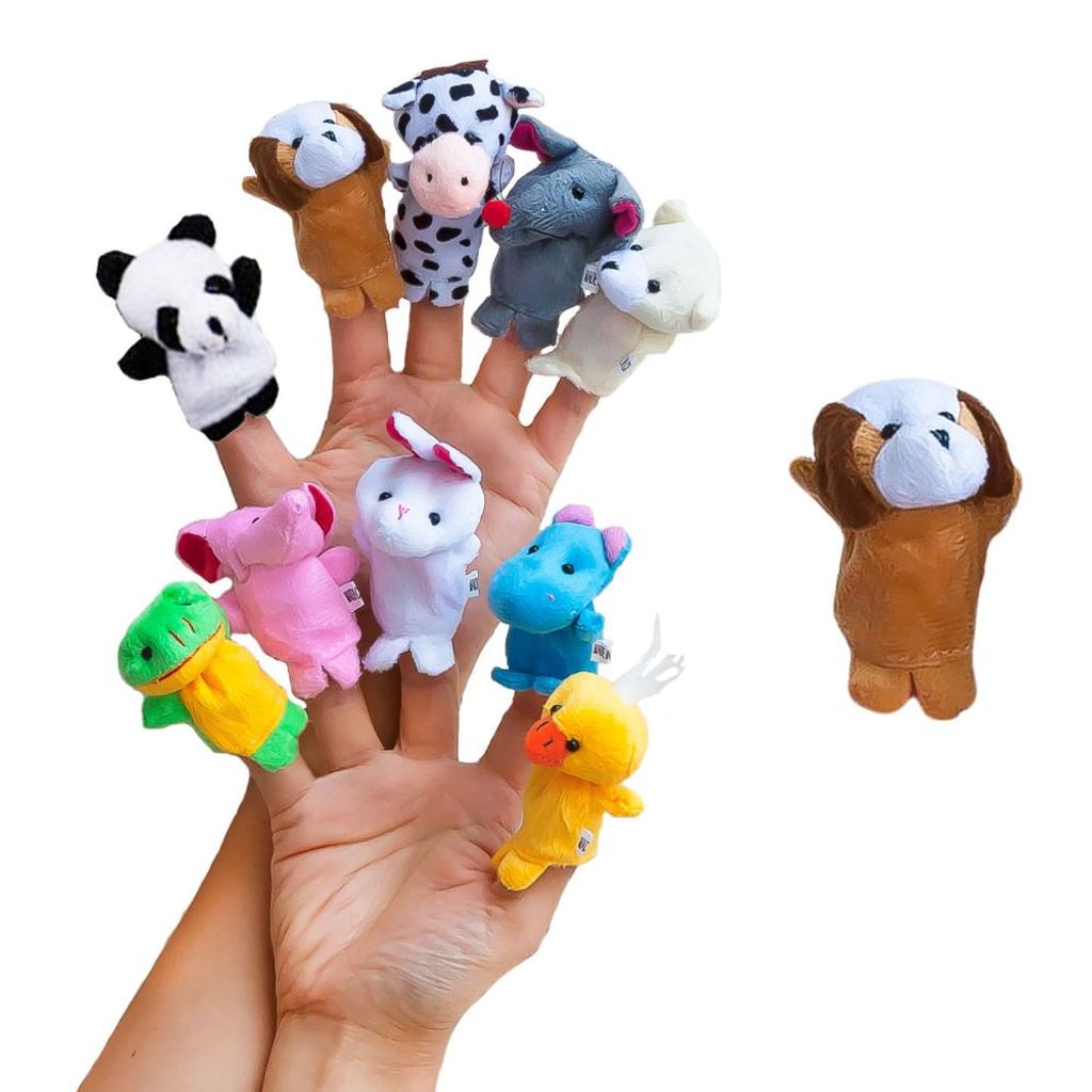 Baby Handpuppen-Set Plüschtier Handpuppen-Tiere Fingerpuppen Plüsch Spielzeug 