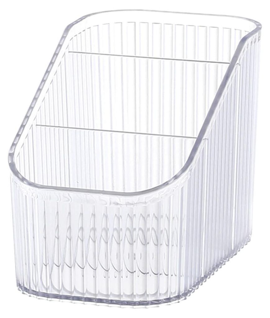 Make-up-Organizer, Kosmetik-Organizer mit 3 Fächern, große Aufbewahrungsbox aus Acryl für Kosmetikartikel, Kosmetik-Organizer für Pinsel, Eyeli...