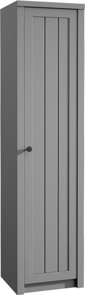 Kleiderschrank mit 50 cm breiten Regalböden MARIONA - grau