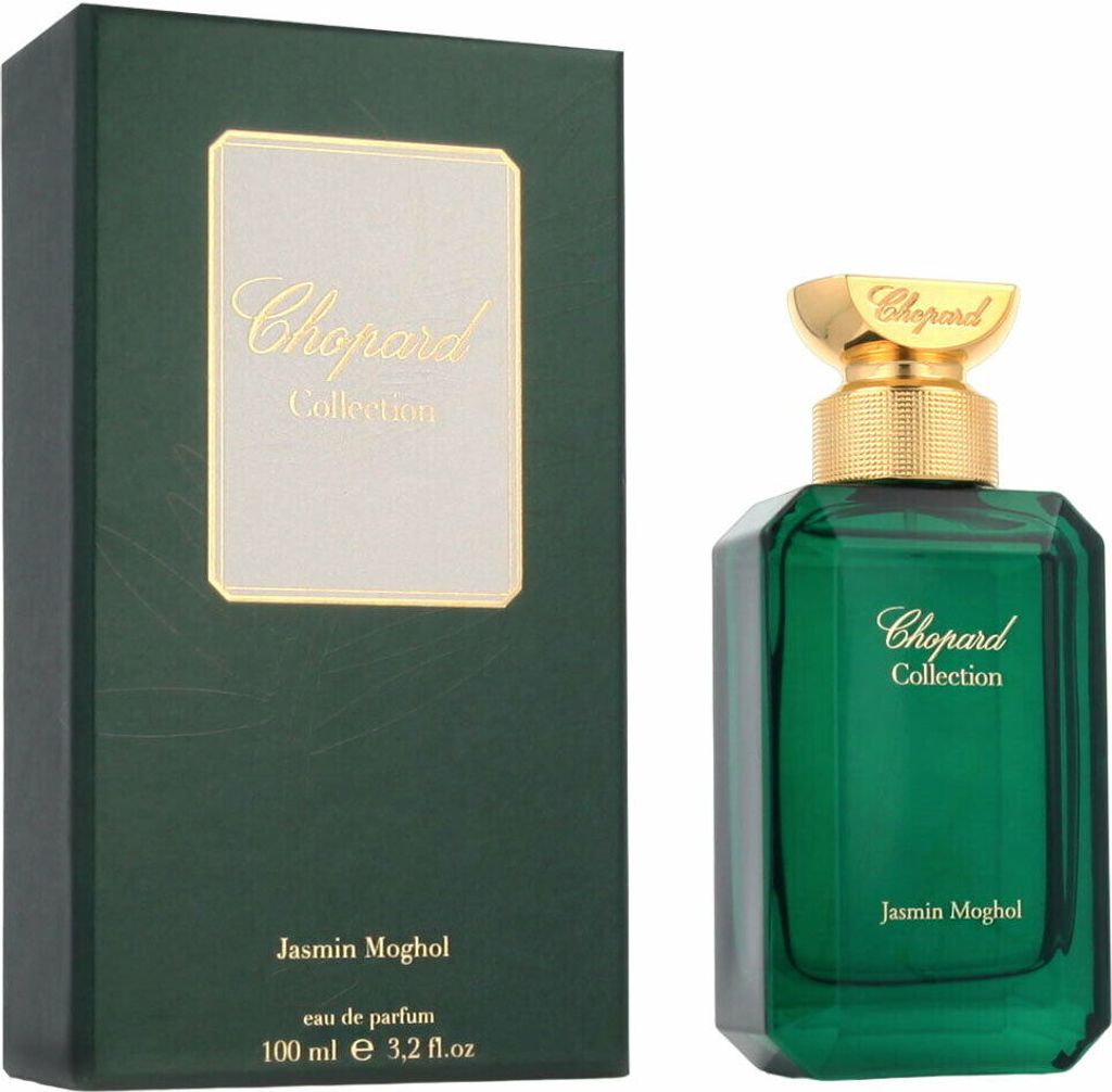 A product shot of a perfume bottle and its box.