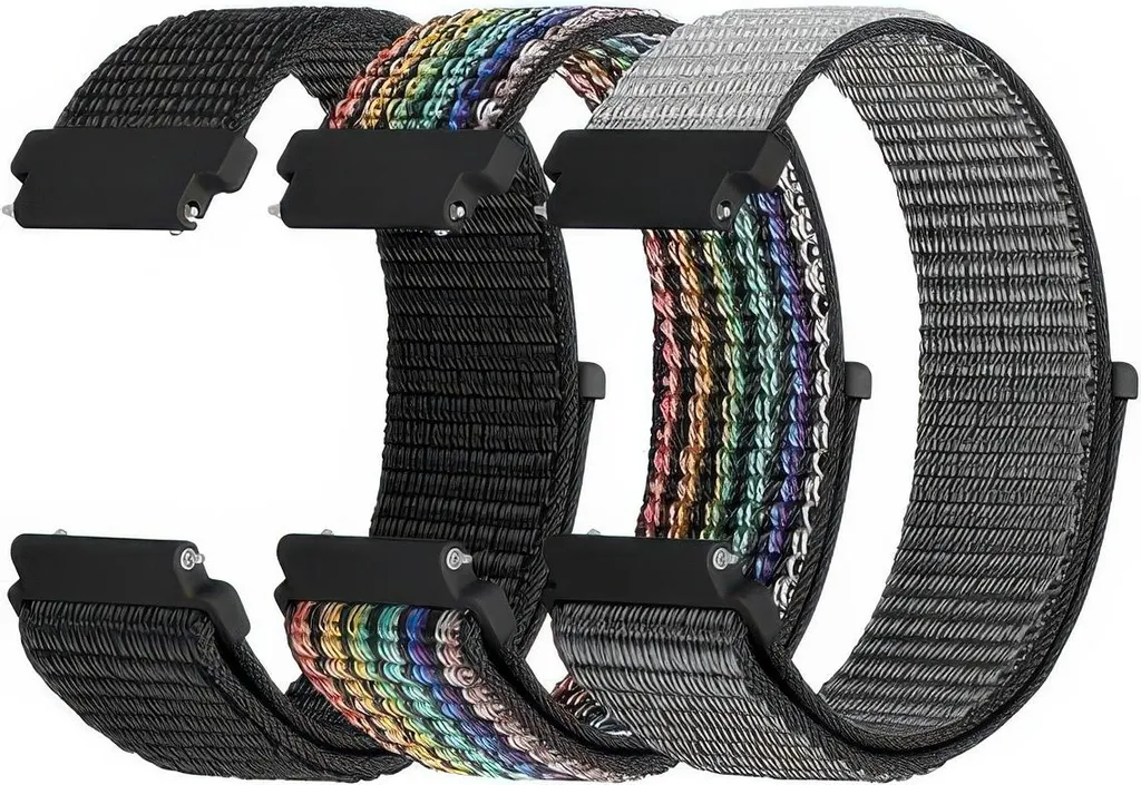 Bracelets de montre respirants en nylon souple - Multi-tailles 18-24mm