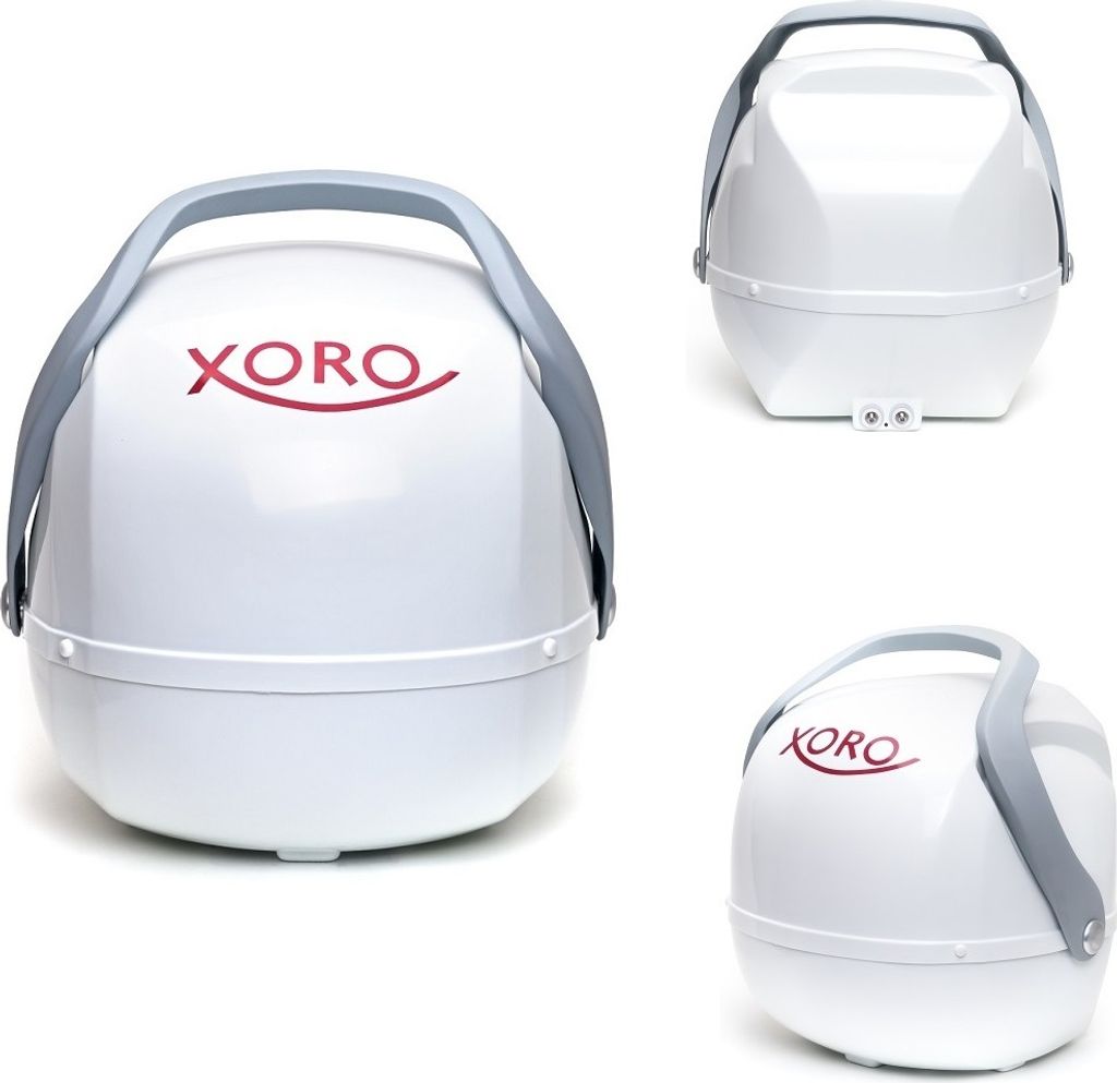 XORO Vollautomatische Mobile Satelliten-Antenne MPA38, Twin-LNB, Farbe: Weiß