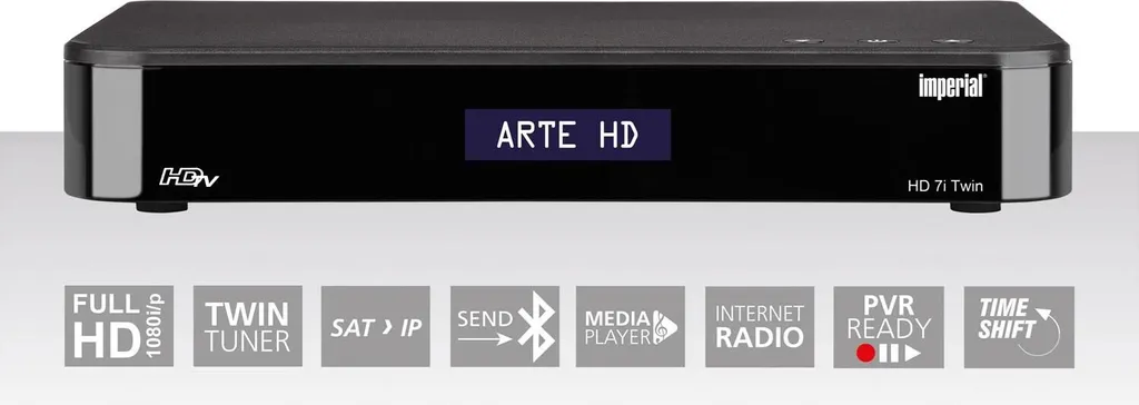 HD 7i Twin HDTV Ricevitore satellitare Free-to-Air con doppio sintonizzatore Nero