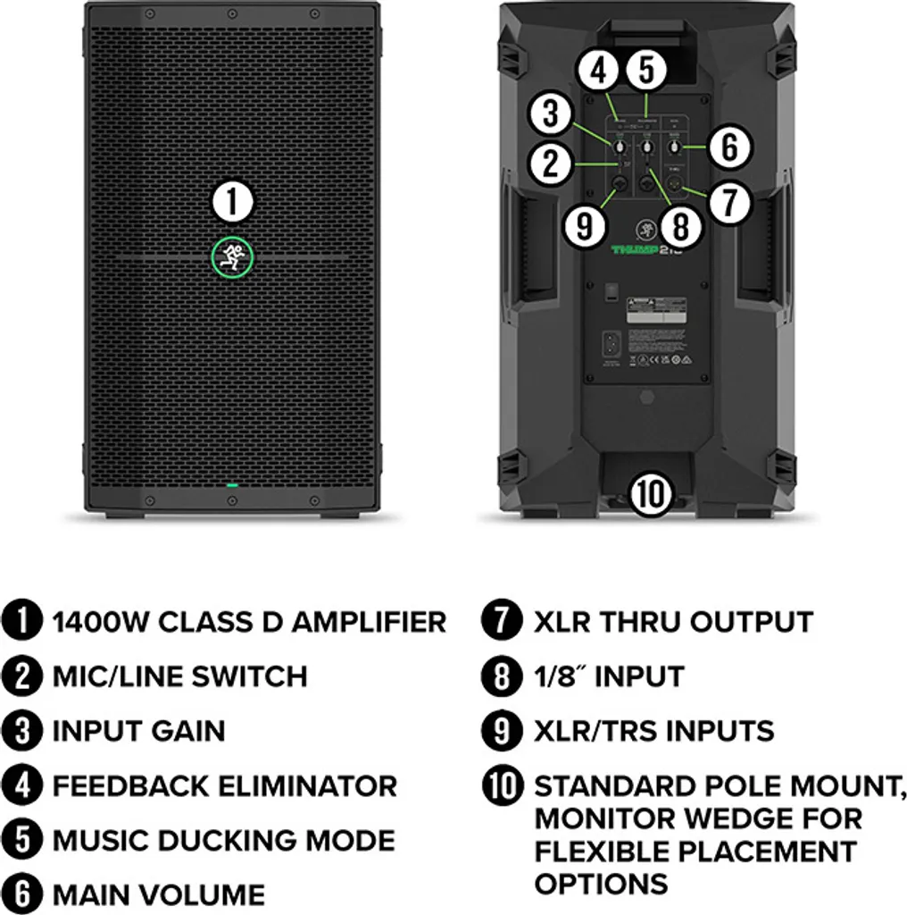 Enceinte de Sonorisation Mackie Thump210XT avec Bluetooth et DSP