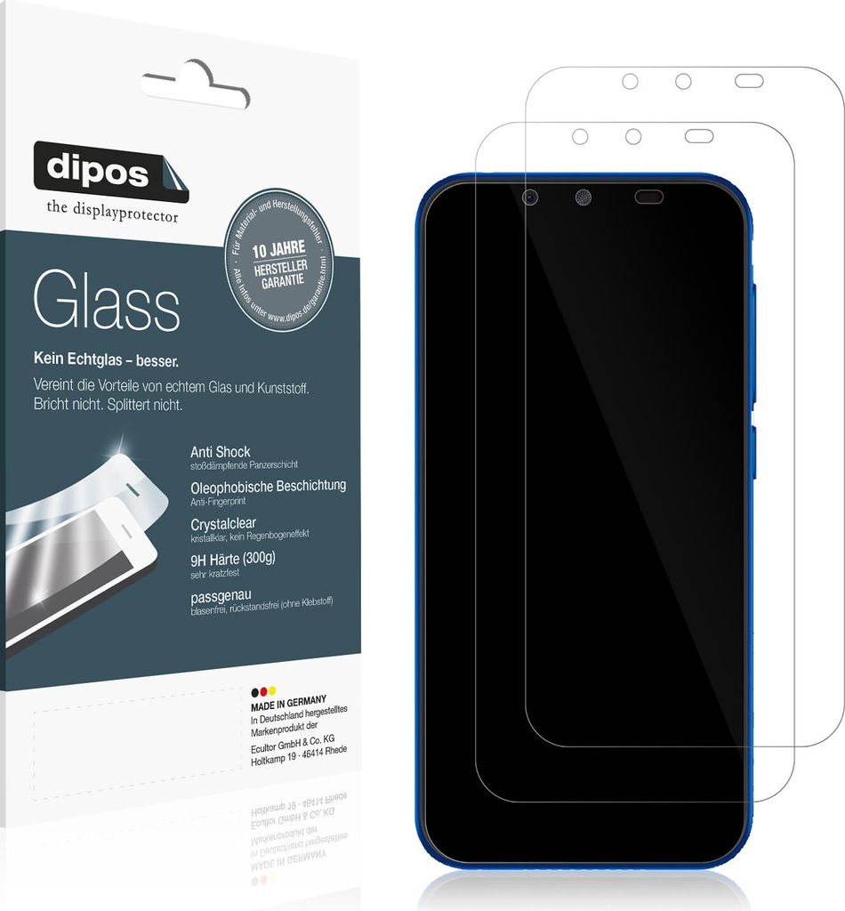 2x Schutzfolie für Hisense Infinity E8 - Anti-Shock 9H Folie dipos Glass Kunststoffglas