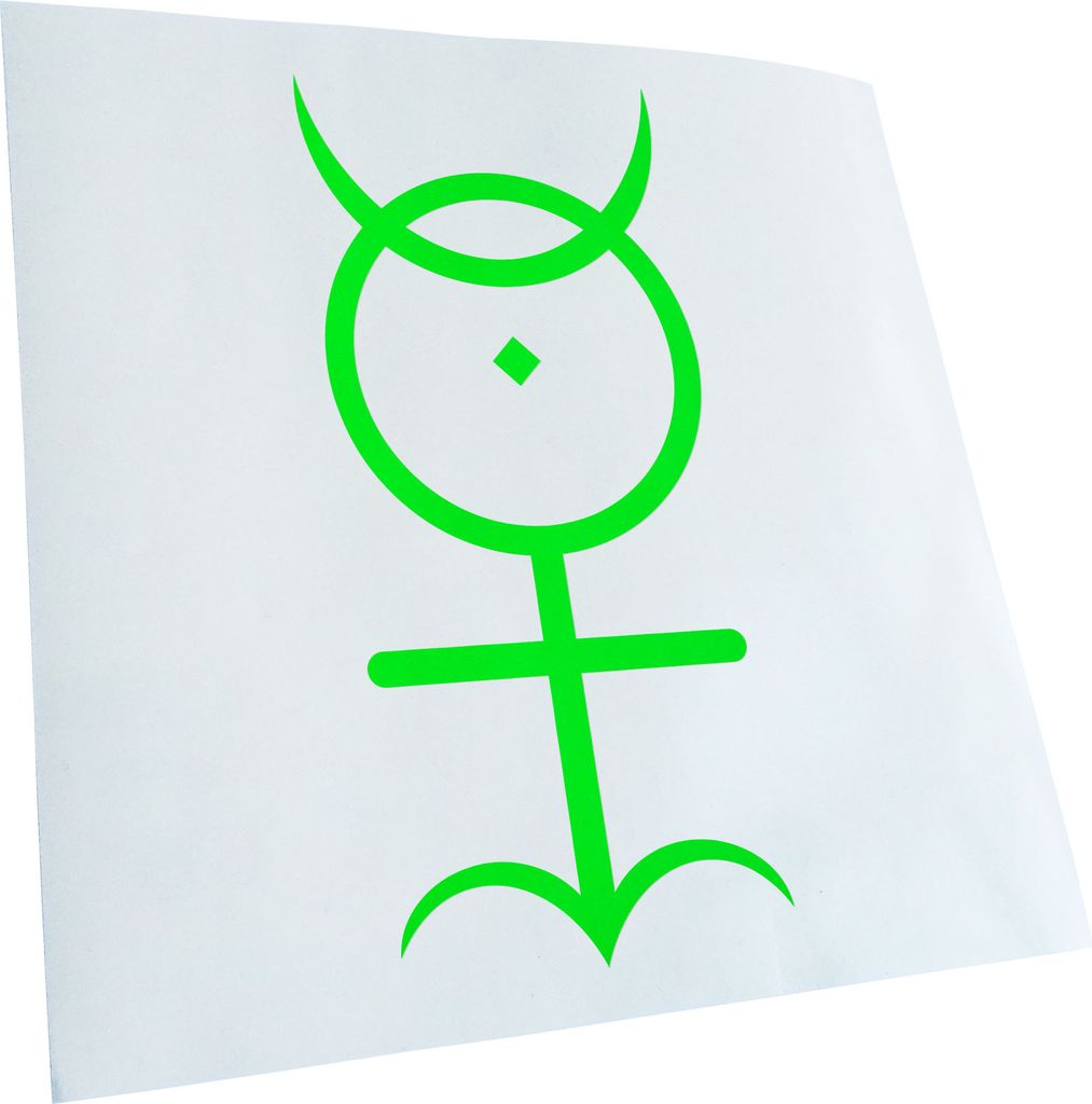 Kiwistar - Autoaufkleber - Monas Hieroglyphica - Neongrün - 40x18cm - Aufkleber für Auto, Laptop, Fahrrad, LKW, Motorrad mehrfarbig JDM Decal Racing