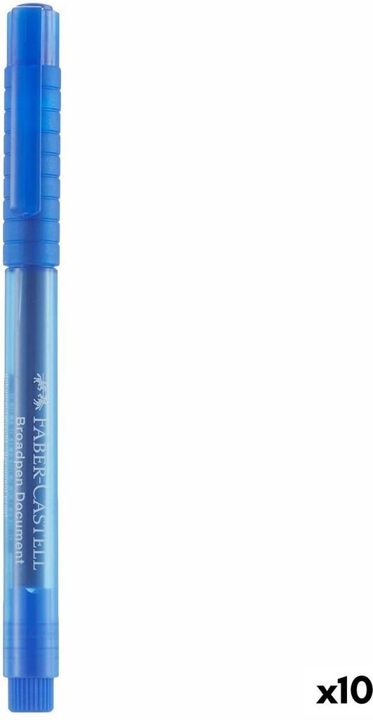 FABER-CASTELL Faserschreiber Broadpen Document blau 10Stk.