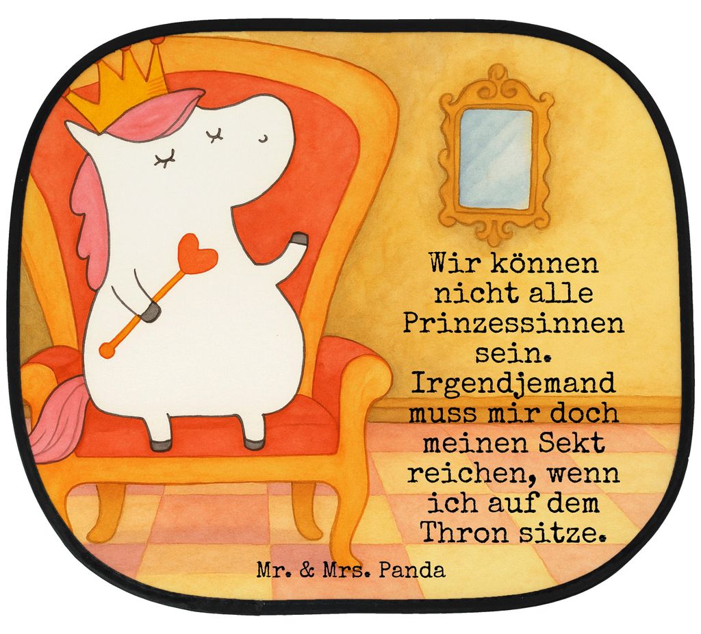 Mr. & Mrs. Panda Auto Sonnenblende Einhorn Prinzessin Design - Weiß - Geschenk, Geburtstagsgeschenk, Unicorn, Sonnenschutz für, Autoscheiben, fen...