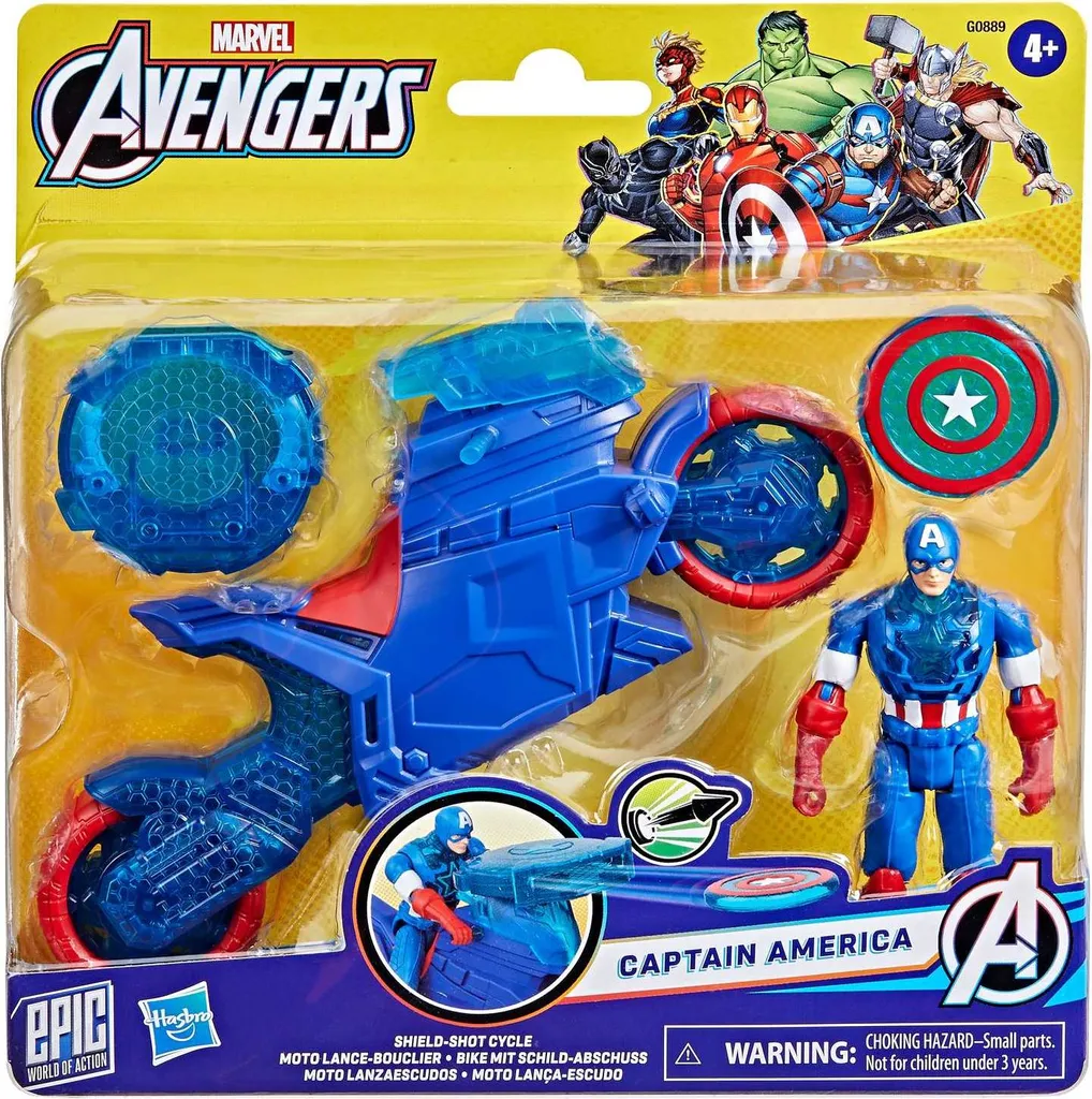 Bouclier Captain America 10 cm - Accessoire Avengers pour Jeu de Rôle