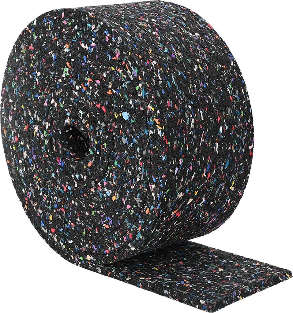 vidaXL Gummi-Granulat-Rolle Schwarz 2000 x 10 x 0,8 cm Gummi