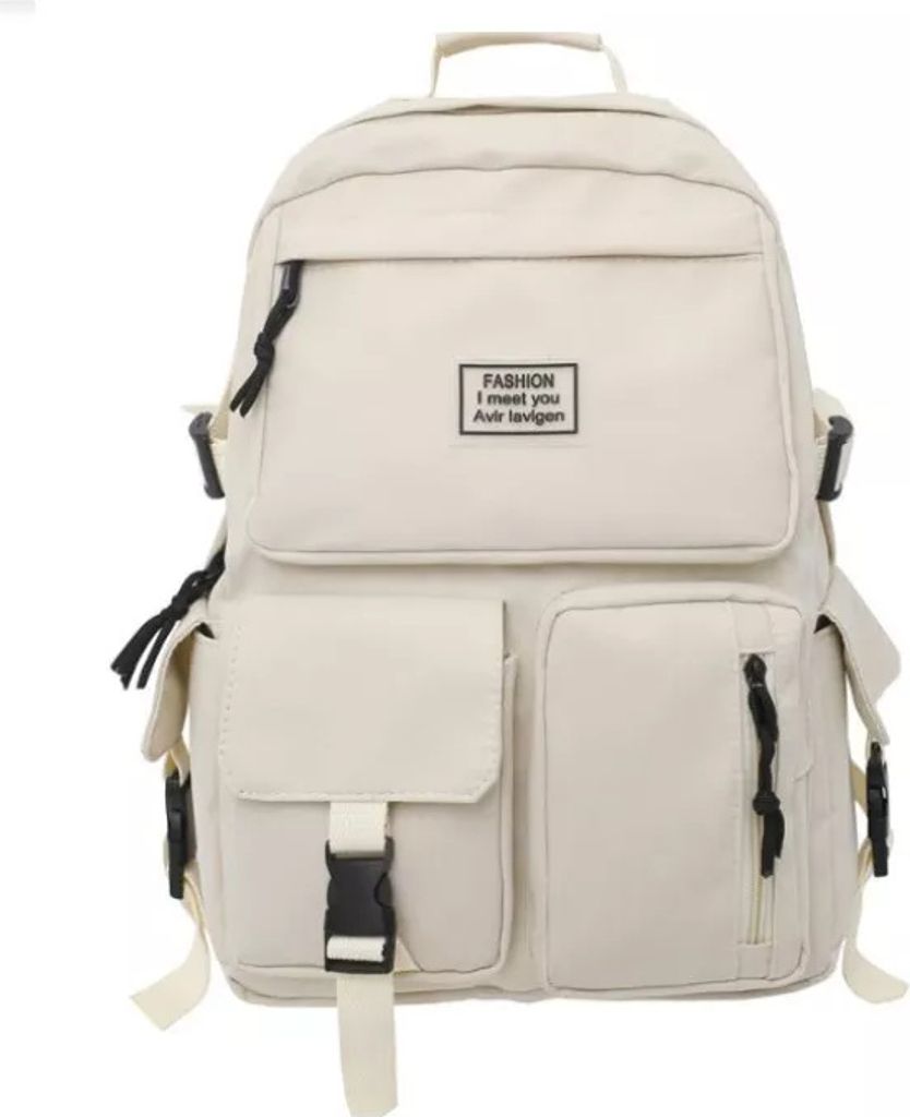 Universal-Sport-Schulrucksack mit Taschen Creme PL164K