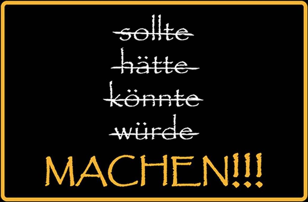 vianmo Holzschild 12x18 cm sollte hätte könnte würde MACHEN