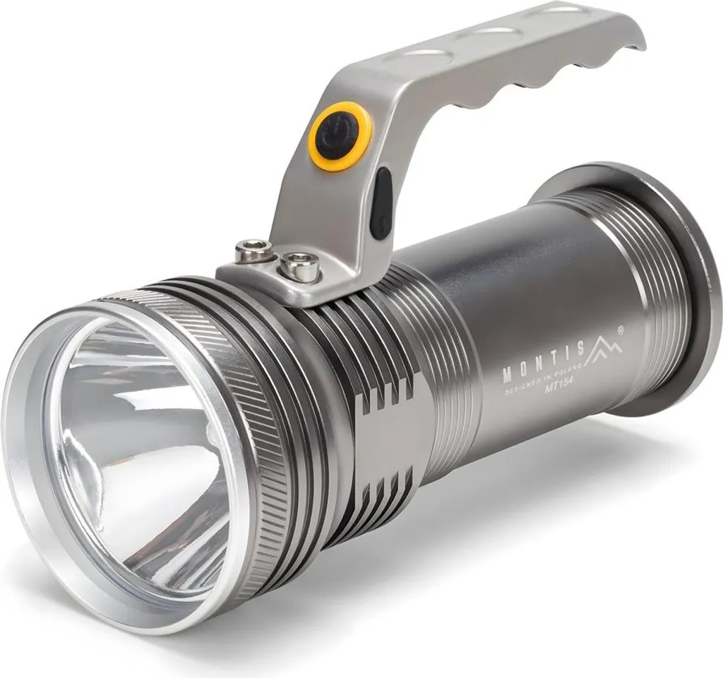 Torche LED rechargeable MONTIS MT154 Gris en aluminium anti-choc