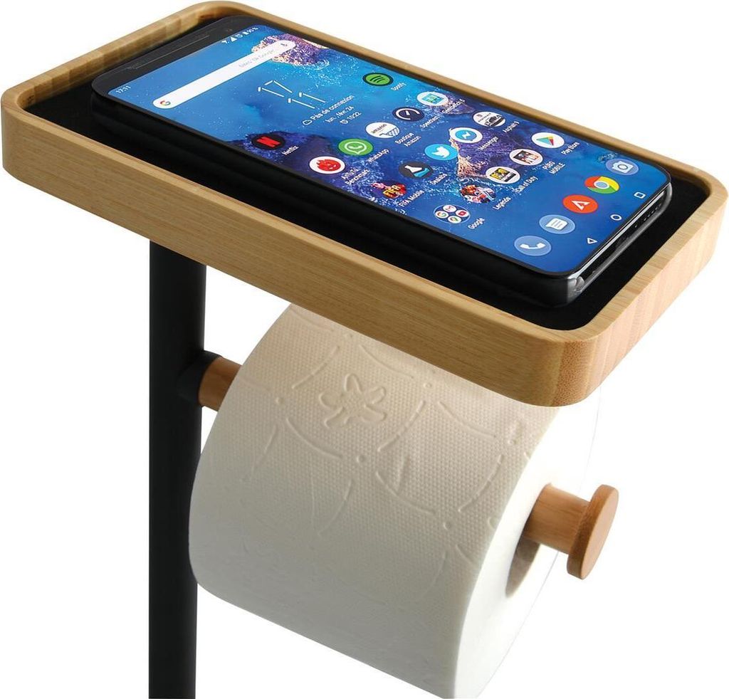 MSV "Teiki" Stand WC Garnitur WC Bürste Rollenhalter Produktbild 4