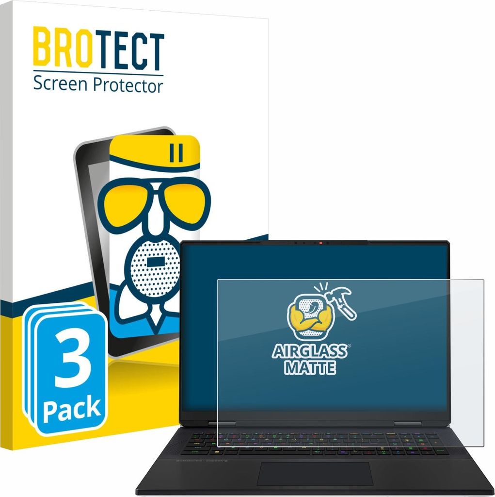 3x BROTECT Entspiegelungs Schutzglas für MSI Titan 18 HX AI 2025 Schutzfolie Panzer Folie Glas Display Schutz matt