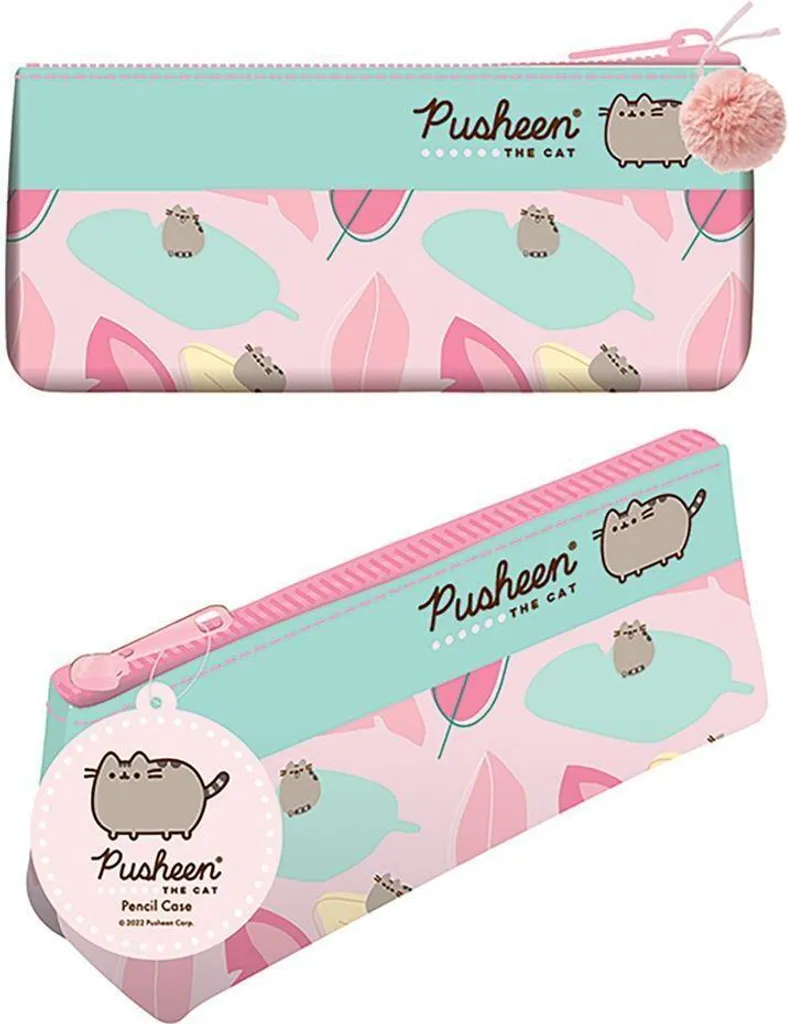 Astuccio Scuola Pusheen Rosa PM4416 - Bustina Portatutto Resistente in PVC