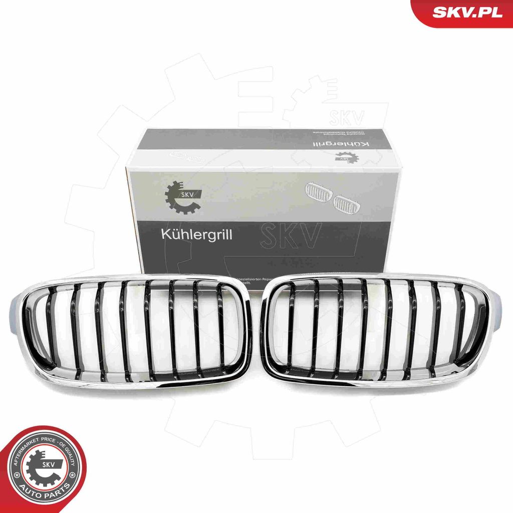 ESEN SKV 66SKV122 Kühlergrill Frontgrill für BMW 3 Touring (F31) Chrom/Schwarz
