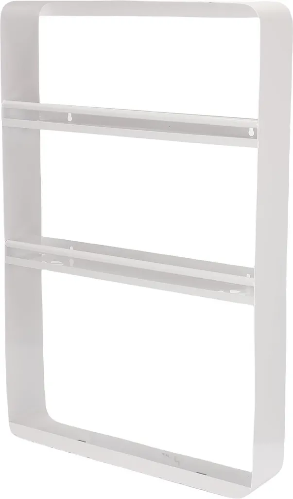 Étagère de rangement 3 niveaux acier blanc sans perçage pour WC