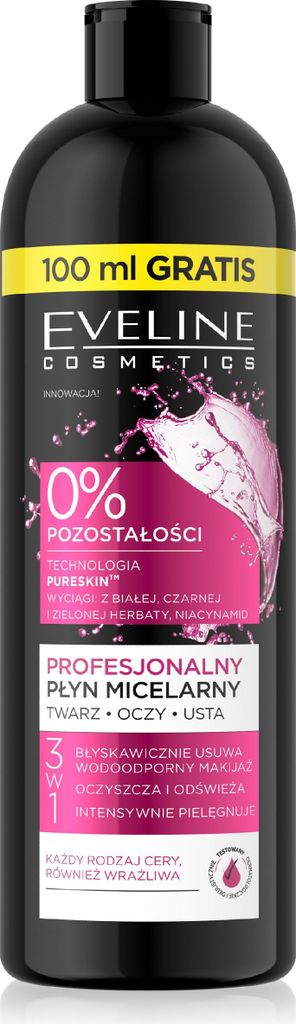EVELINE Pureskin Professional Mizellen-Fluid Niacinamid 3in1 500 ml