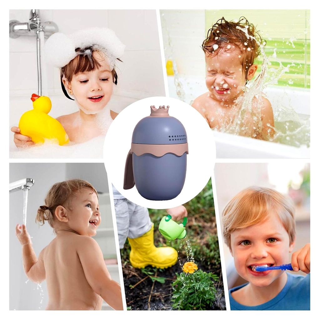 Shampoo-Spülbecher - Ergonomischer Becher zum Haarewaschen in der Badewanne | Duschbecher für Kinder und Kleinkinder | Designkanne mit Griff für...