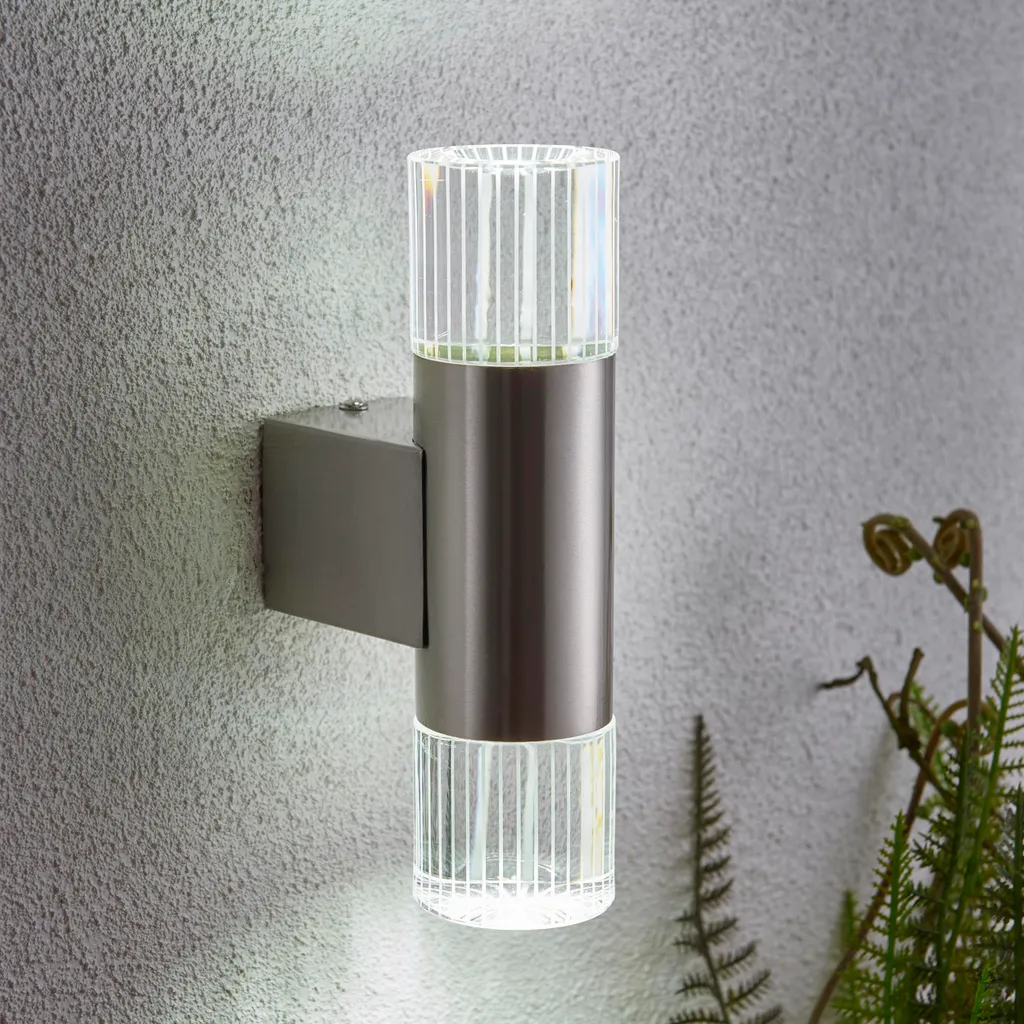Applique murale LED extérieur en cristal chromé argent GRANT - 2