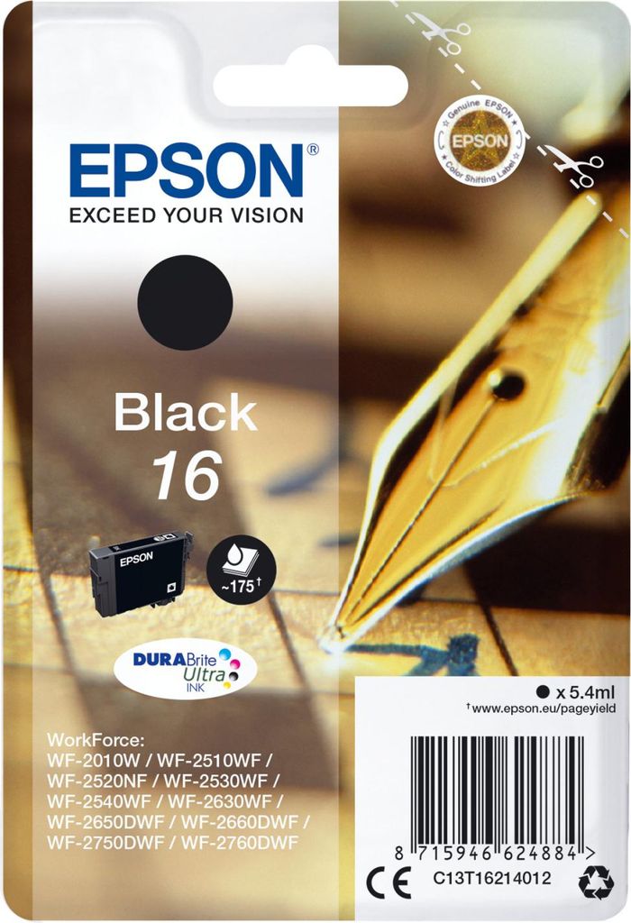 Epson Pen and crossword Singlepack Black 16 DURABrite Ultra Ink
