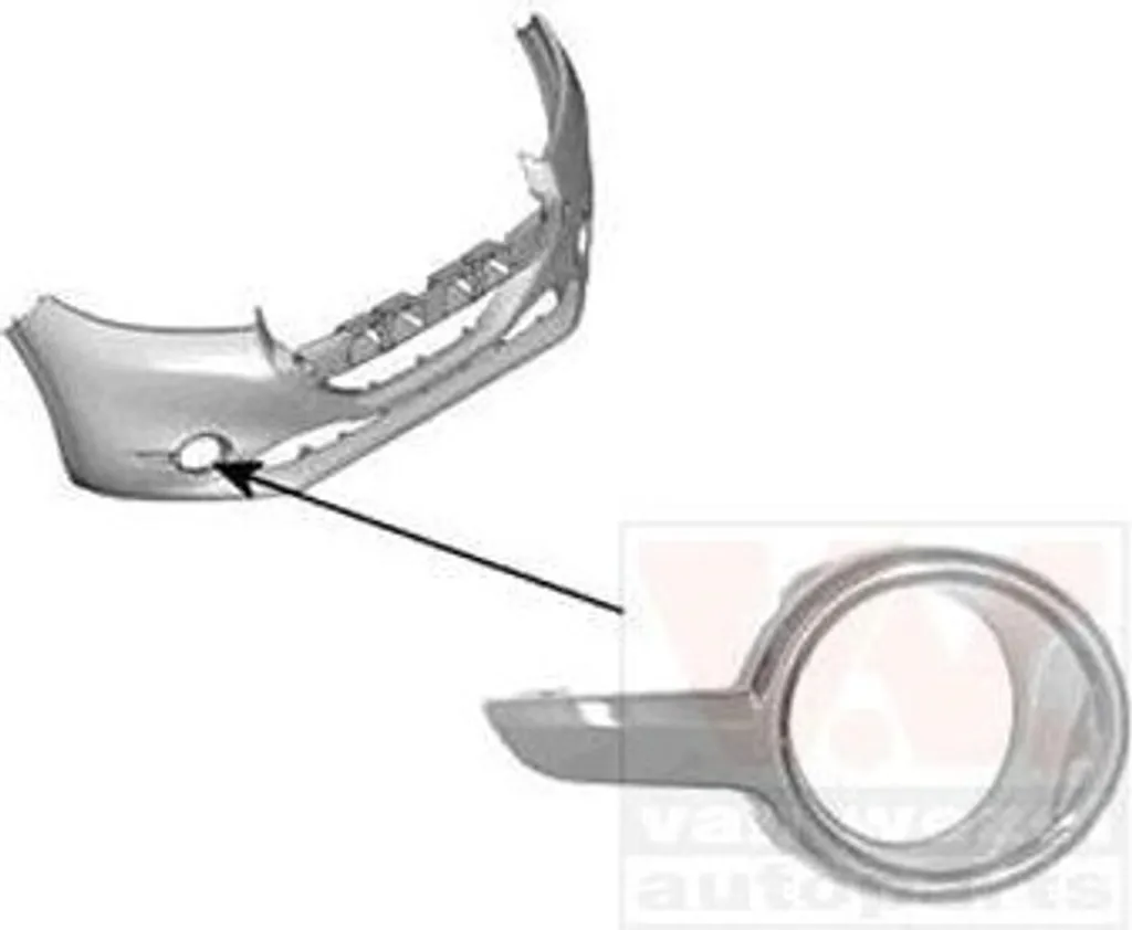 Ricambio Cromato Paraurti Peugeot 208 I Anteriore DX - Van Wezel