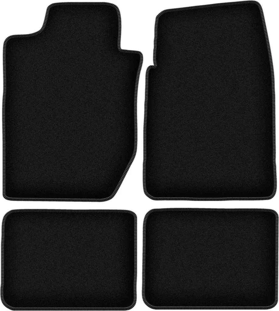 Tappetini in velluto per Dodge Durango I (1997-2003, SUV) neri, set 4 pz, con fissaggi