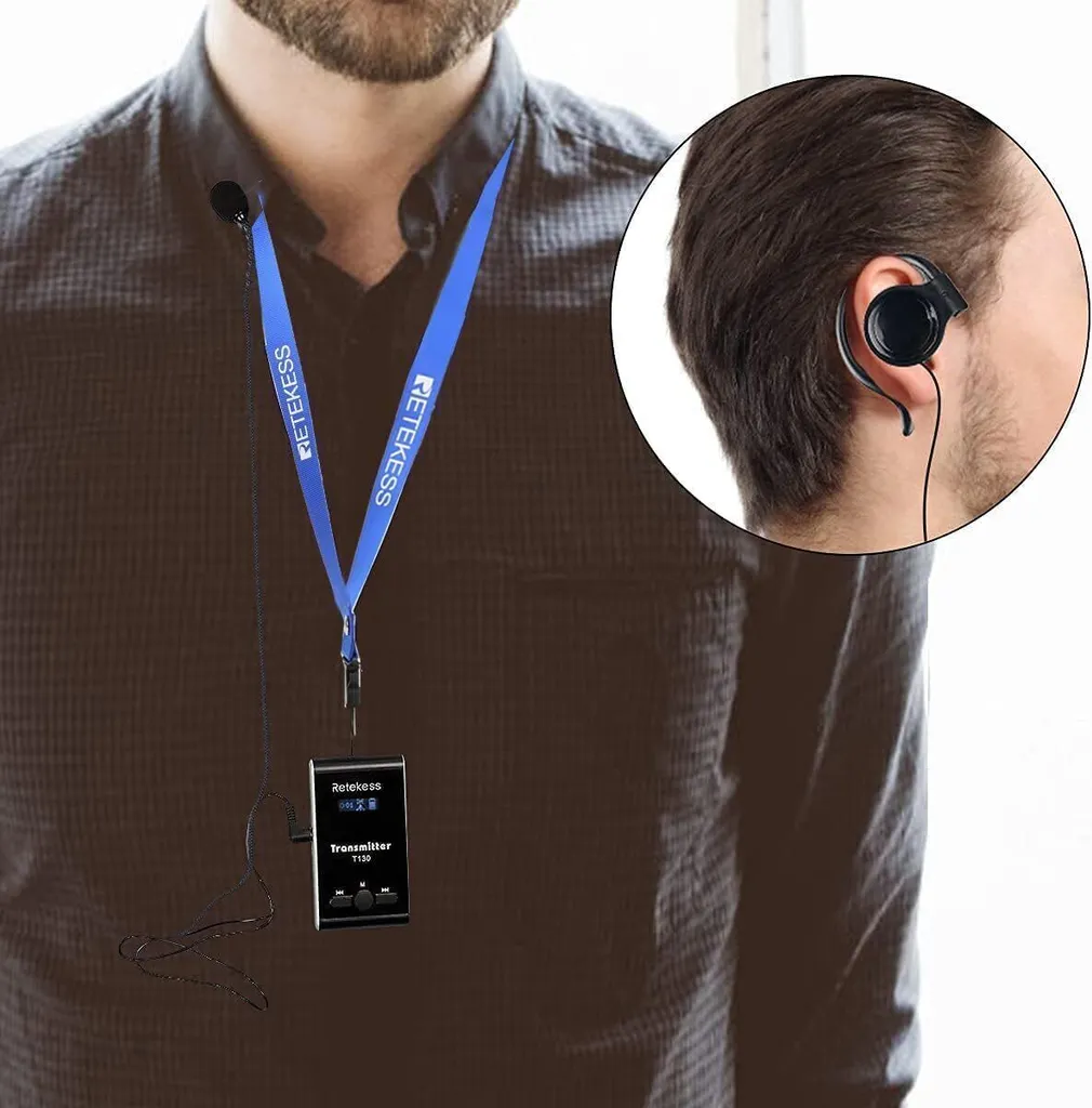 Dispositif de Chuchotage sans Fil avec Écouteurs Stéréo pour Traduction