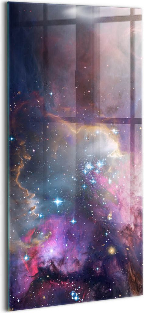 Designer Glasbild - Wandbild - Glas Bild - 60x120 cm - Galaxienwelt